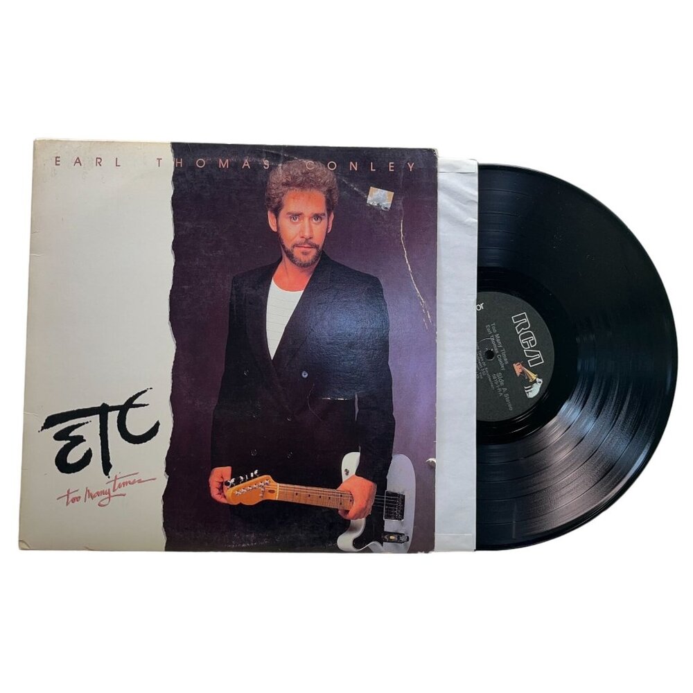 Earl Thomas Conley Too Many Times LP Country 1986 RCA